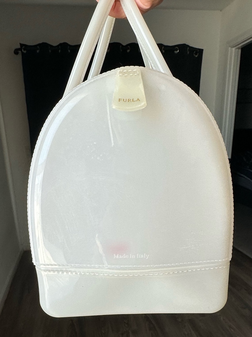 Furla Candy Bag Ivory Pearl White Jelly Satchel - Picture 5 of 12